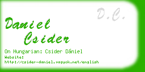 daniel csider business card